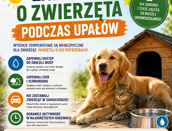 Jak dbać o zwierzęta w czasie upałów