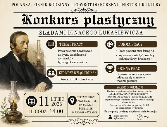 Konkurs plastyczny „Śladami Ignacego Łukasiewicza” w Krośnie
