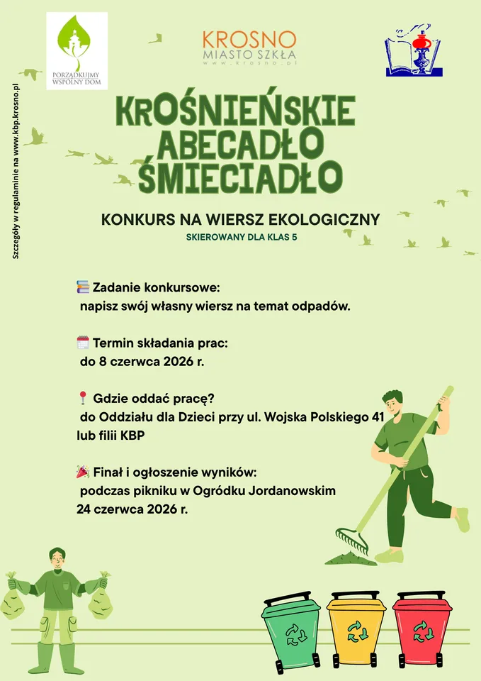Konkurs na wiersz ekologiczny "Krośnieńskie Abecadło Śmieciadło"