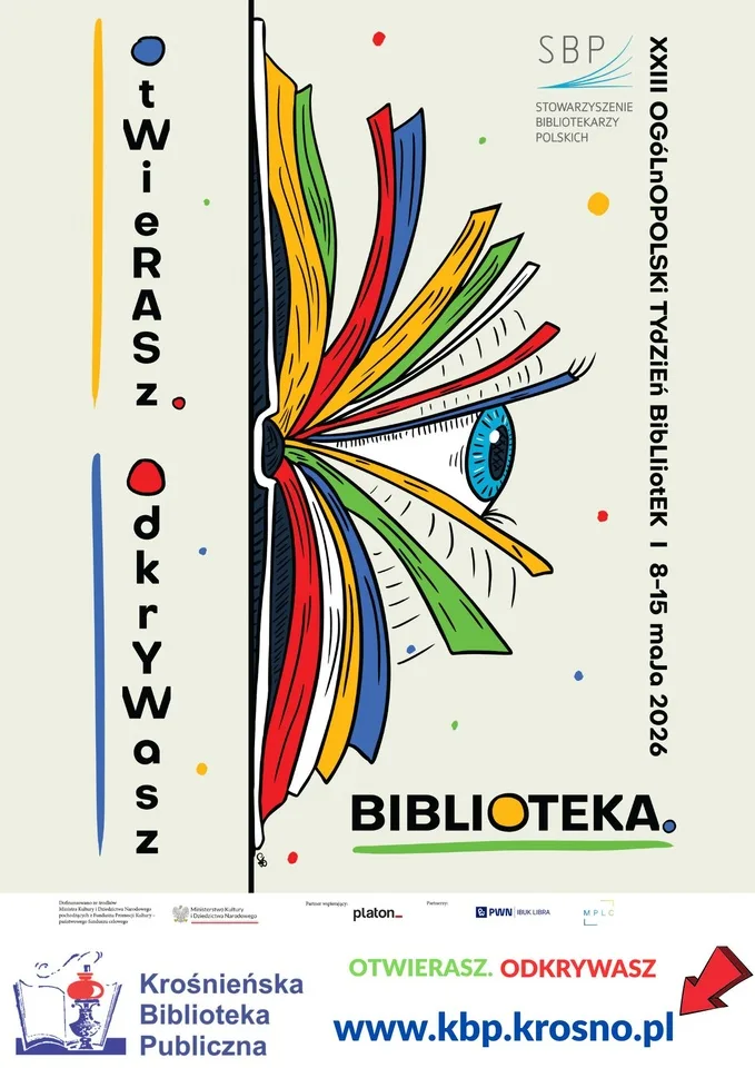 XXIII Ogólnopolski Tydzień Bibliotek w Krośnie - hasło "Otwierasz. Odkrywasz"
