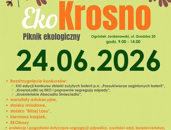 Piknik ekologiczny 'EkoKrosno' już 24 czerwca